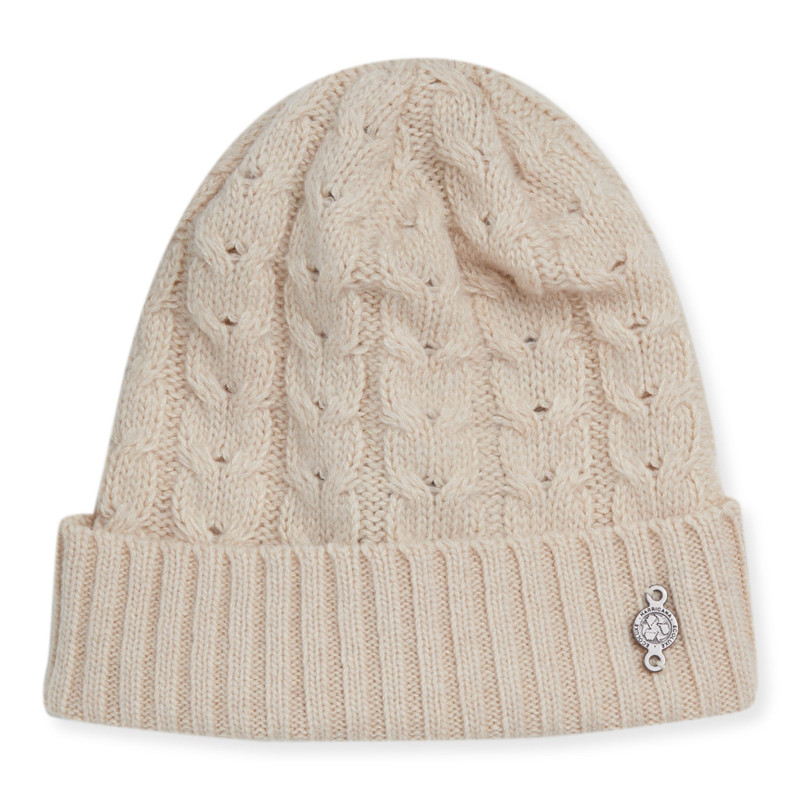 Twisted recycled cashmere beanie - Women