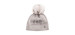 Jacquard hat with recycled fur pompom - Women