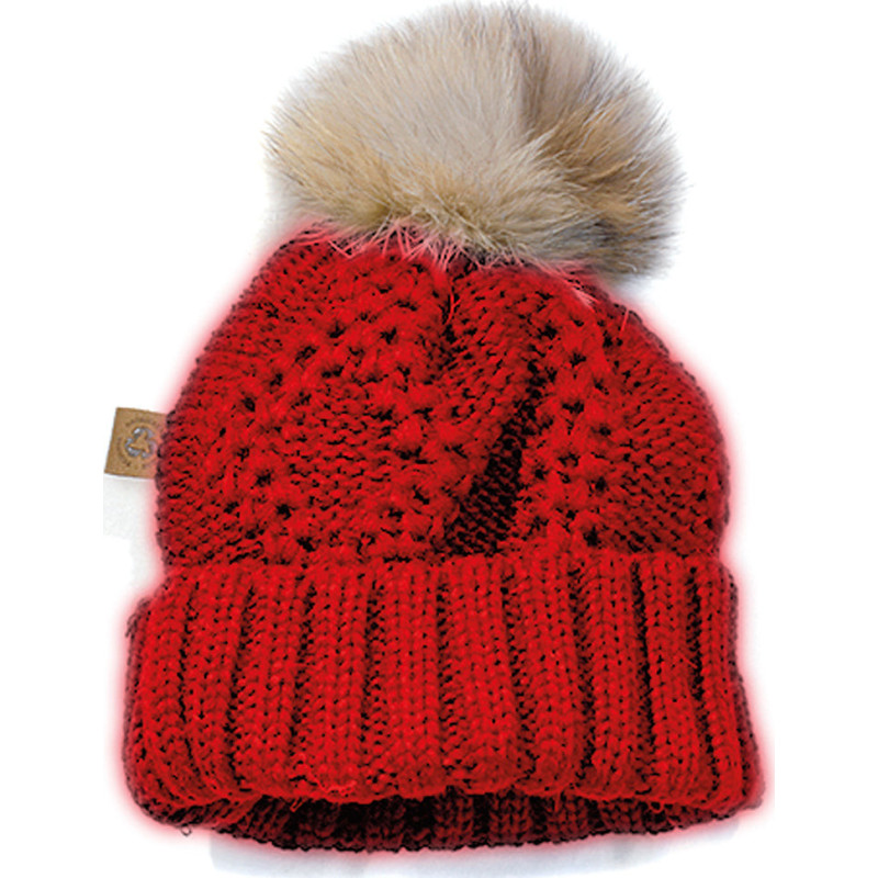 Harricana Tuque Kako avec Pompon en fourrure réutilisée - Femme