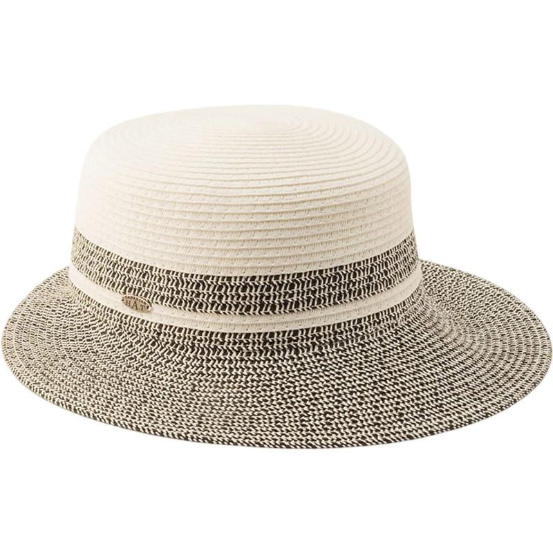 Caylee large two-tone cap with straw detail - Women's