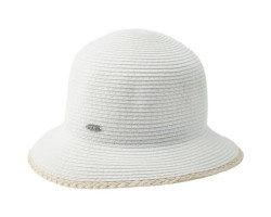 Clailie short cloche hat with raffia detail - Women's