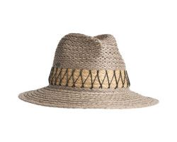 Fedora with Flavio straw band - Unisex