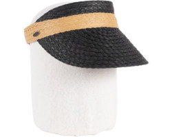 Vero two-tone woven straw visor - Unisex