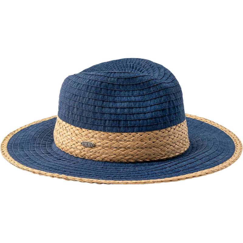 Foldable fedora with Florent straw details - Unisex