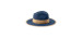 Foldable fedora with Florent straw details - Unisex