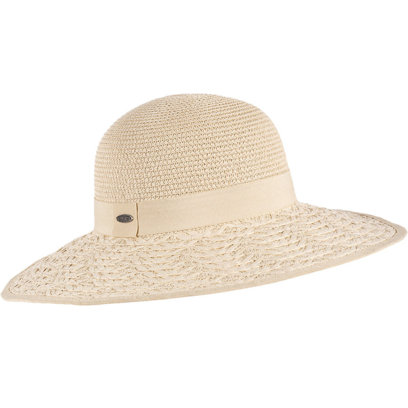 Canadian Hat Chapeau Carlinia Floppy Mix Paille Et Passepoil Ruban - Femme