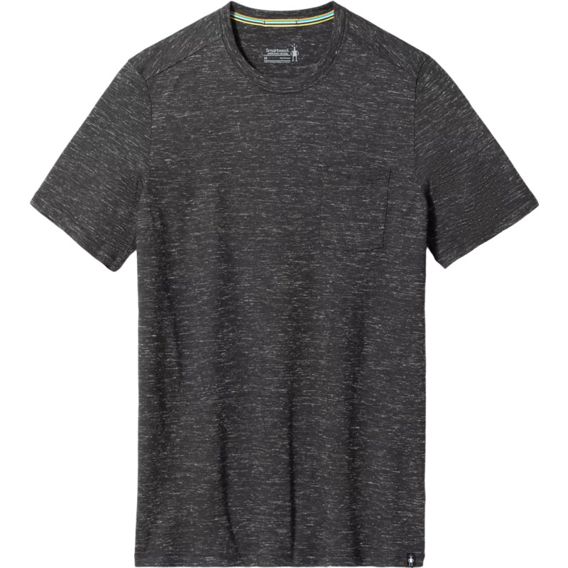 Pocket t-shirt in hemp and merino blend - Men's