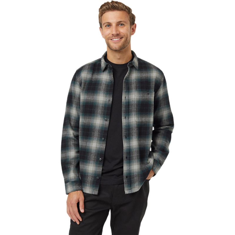 tentree Chemise boutonnée à manches longues en kapok et coton biologique - Homme