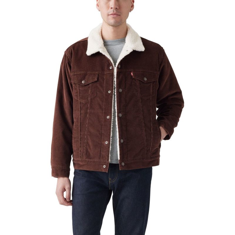 Relaxed Fit Sherpa Trucker Coat - Men's