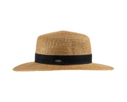 Barb Grosgrain Trim Boater Hat - Women's