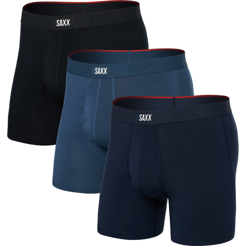 SAXX Caleçon boxeur avec braguette Vibe Xtra 6&nbsppo - Lot de 3 - Homme