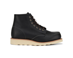 Red Wing Shoes Bottes Classic Moc 6 pouces en cuir Black Boundary - Large - Femme