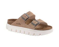 Birkenstock Sandales Arizona Chunky cuir suède [Étroite] - Femme