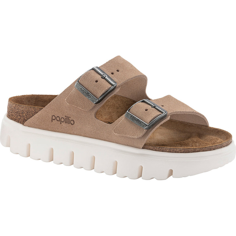 Birkenstock Sandales Arizona Chunky cuir suède [Étroite] - Femme