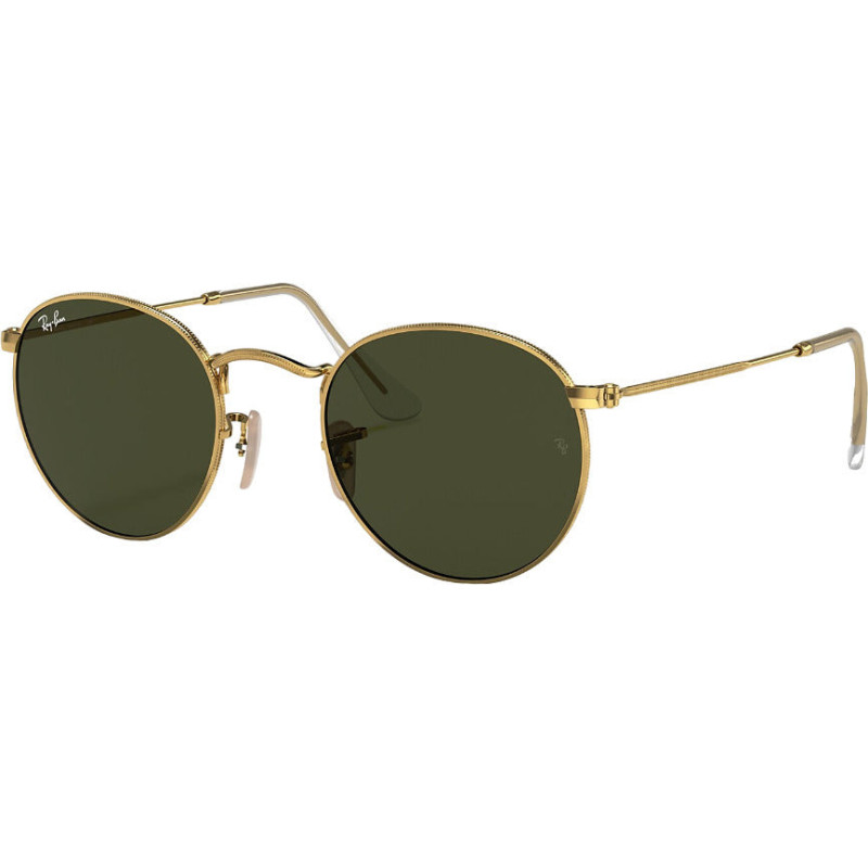 Ray-Ban Lunettes de soleil Round Metal - Polished Gold - Lentilles polarisées Green