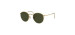 Ray-Ban Lunettes de soleil Round Metal - Polished Gold - Lentilles polarisées Green