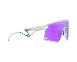 BXTR Sunglasses - Matte Clear - Violet Iridium Lenses - Unisex