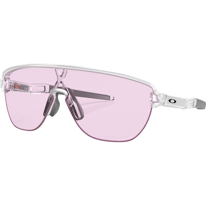 Oakley Lunettes de soleil Corridor - Matte Clear - Lentille Prizm Low Light - Unisexe