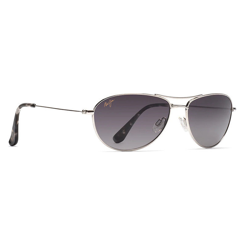 Maui Jim Lunettes de soleil Baby Beach - Monture argent - Verres polarisés Neutral Grey