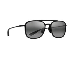 Maui Jim Lunettes de soleil aviateur Keokea - Gloss Black - Lentilles polarisées Neutral Grey