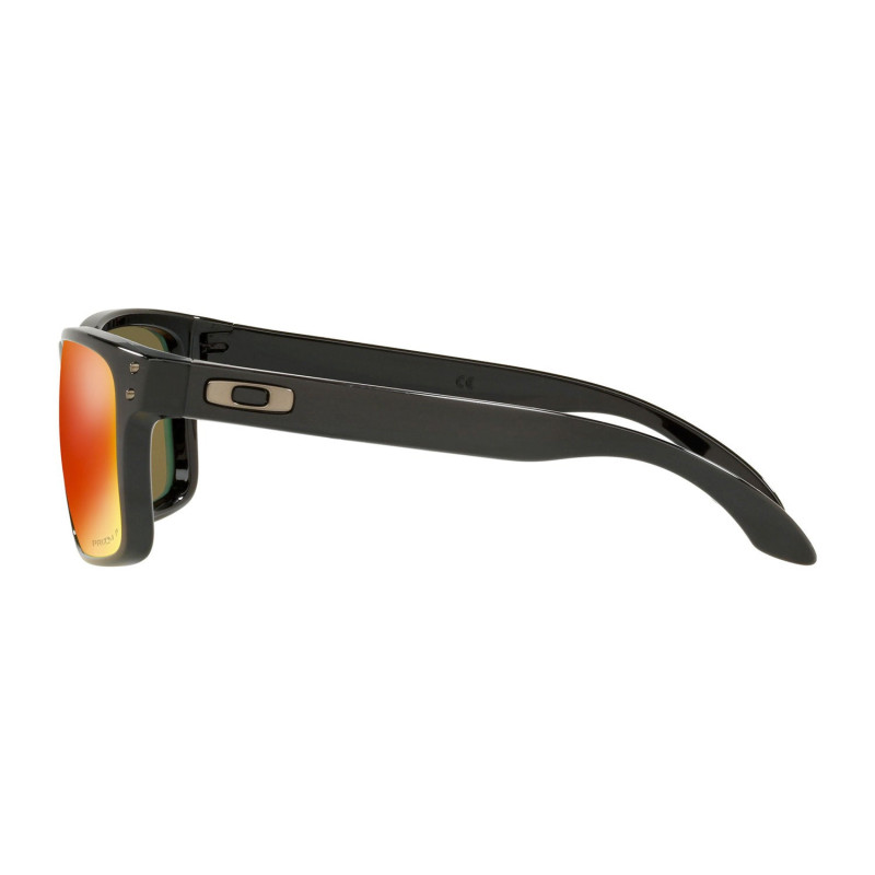 Oakley Lunettes de soleil Holbrook - Polished Black - Lentilles polarisées Prizm Ruby Iridium - Unisexe