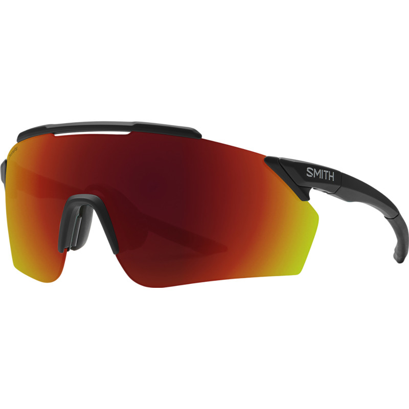 Ruckus Sunglasses - Matte Black - ChromaPop Red Mirror Lenses - Unisex