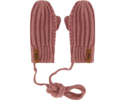 Knit mittens with drawstring - Baby