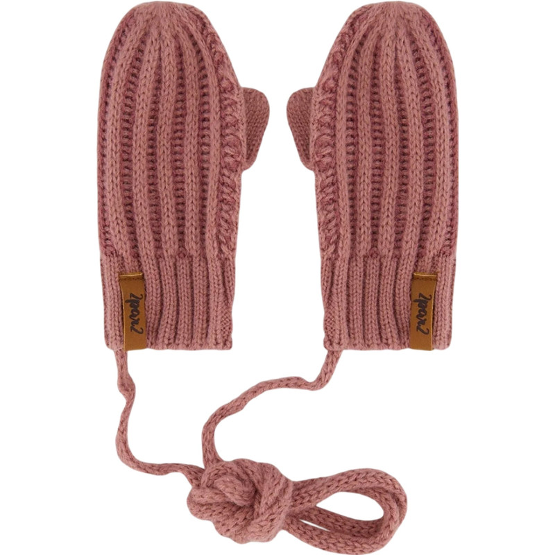 Knit mittens with drawstring - Baby