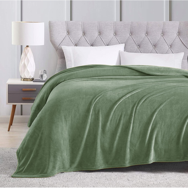 Blanket 80x88 Plush GreenN