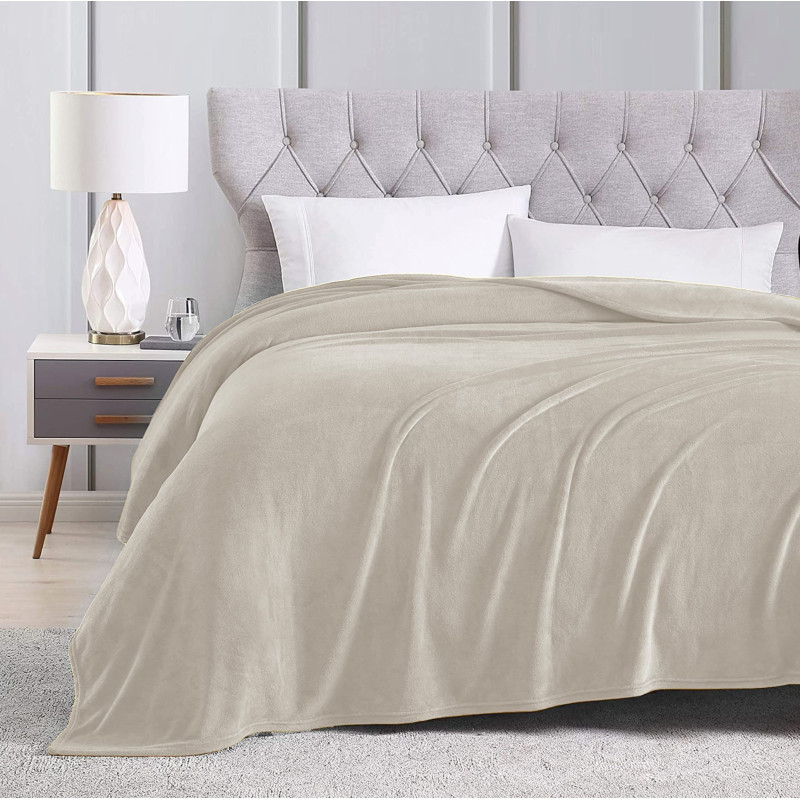 Blanket 80x88 Plush Taupe