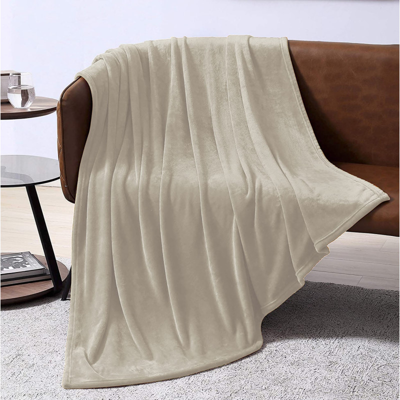 Clément - Équipement Couverture 60X80 Peluche Taupe