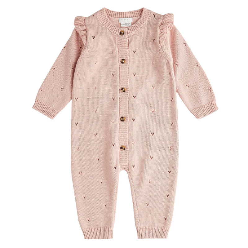 Pointelle Raspberry Combi 3-24 months