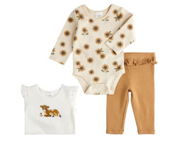 Three-Piece Set Sunflowers 3-24 months