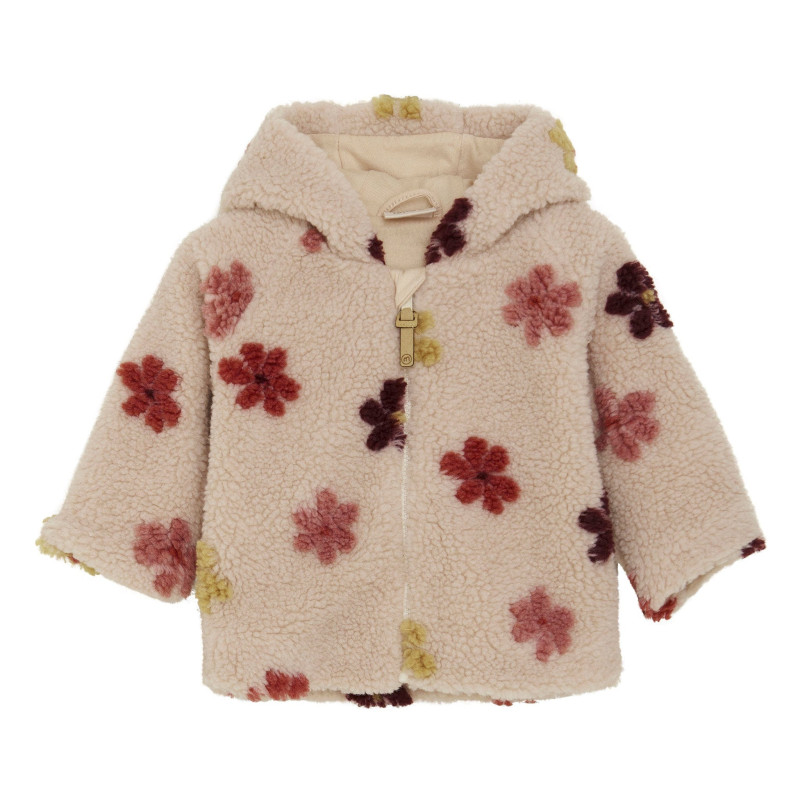 Minymo Manteau Teddy Fleurs 6-24mois