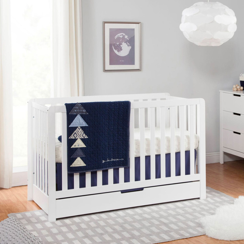 Colby 4-in-1 Convertible Sleeper with Pull-Out Drawer - White