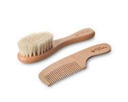 Natural Comb and Brush Set - Green Sprouts