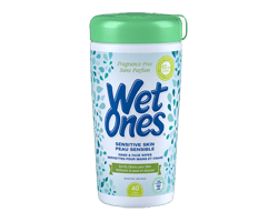 WET ONES Lingettes pour peau sensible, 40 unités