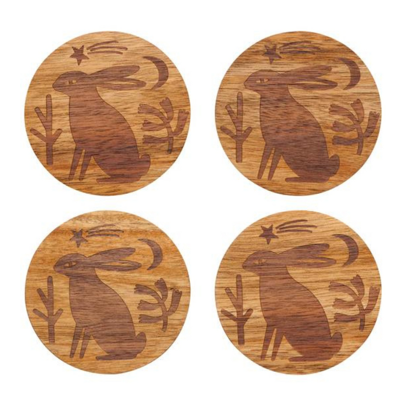 Ensemble de 4 sous-verres en bois