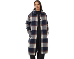 Long thick flannel coat - Women