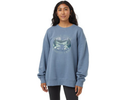 Hike More Oversized Graphic Crew Neck Sweatshirt - Women's