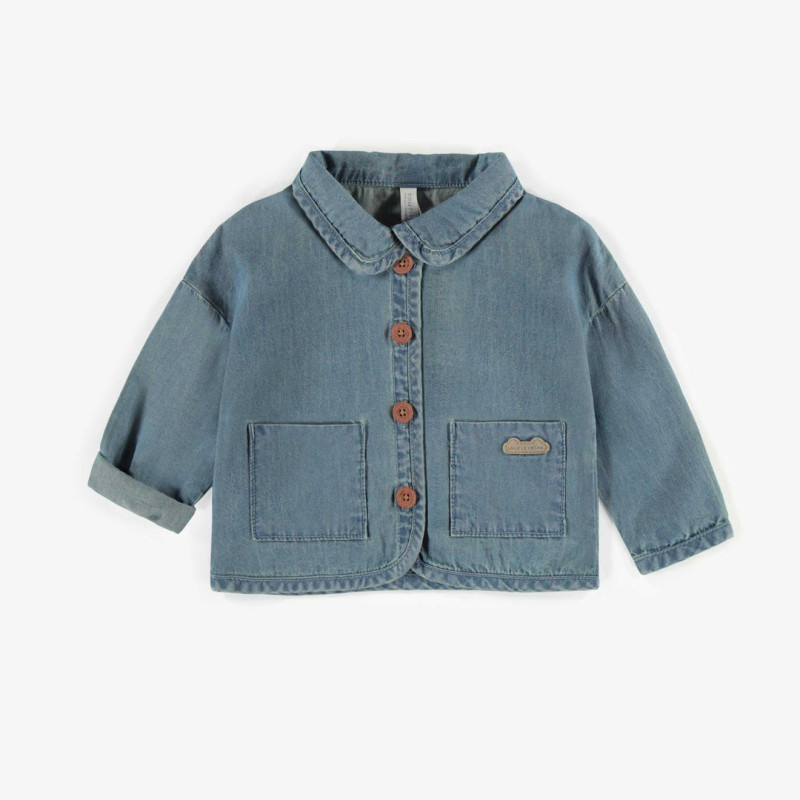 Long sleeves vest in denim, newborn