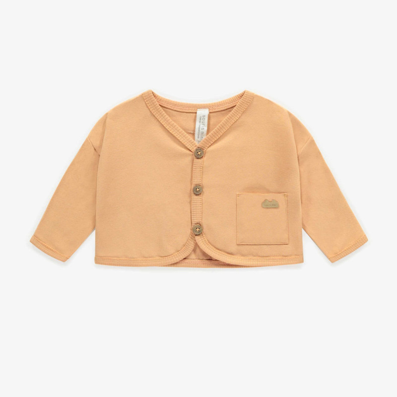 Coral vest in organic cotton jersey, newborn