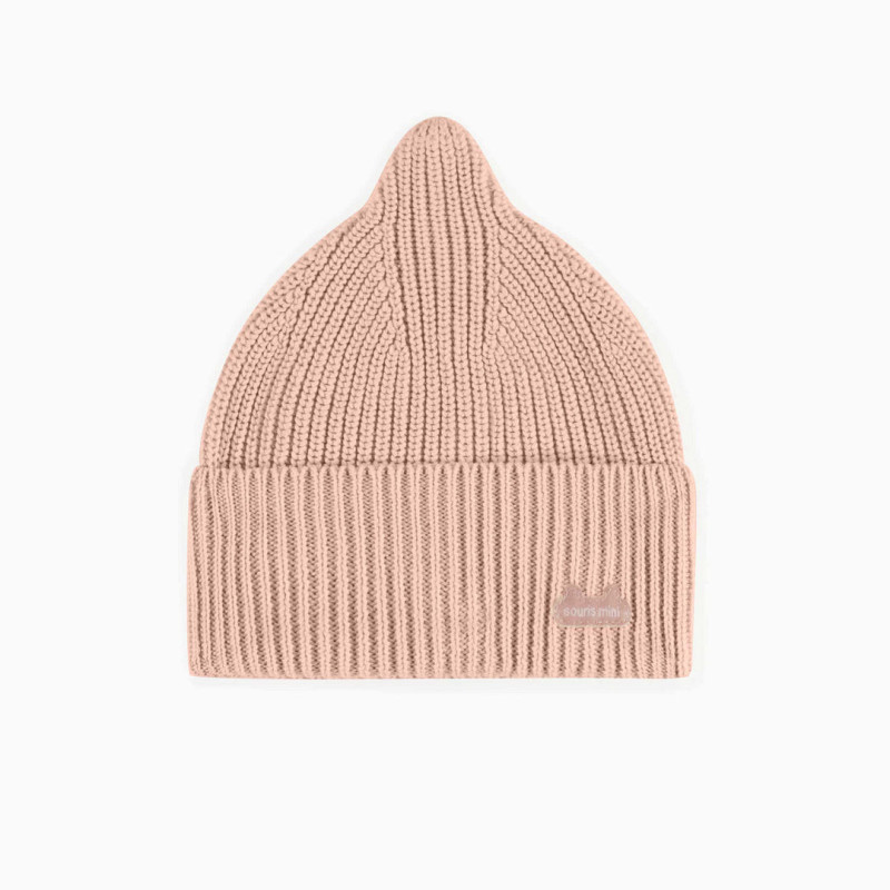 Pink knitted toque, baby