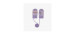 Purple jacquard knitted mittens with string, baby