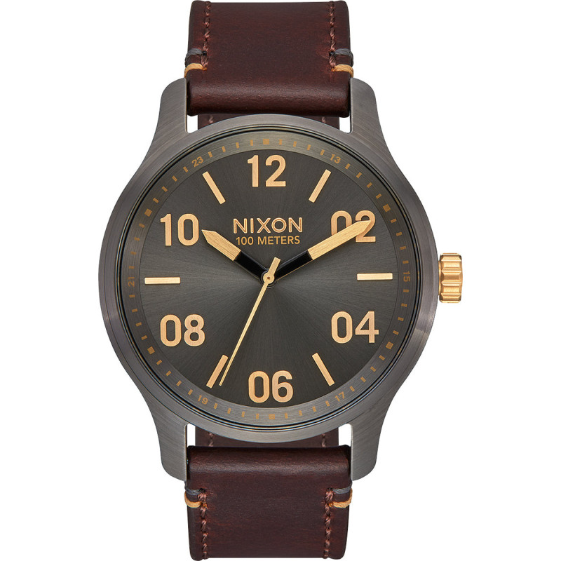 Nixon Montre en cuir The Patrol - Homme