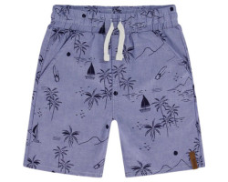 Chambray shorts with print - Little Boy