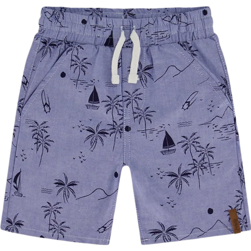 Deux par Deux Short en chambray avec imprimé - Petit Garçon