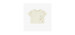 Cream short sleeves t-shirt with print, newborn