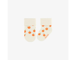 Cream stretch socks with...