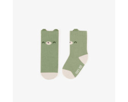 Green stretchy socks, newborn